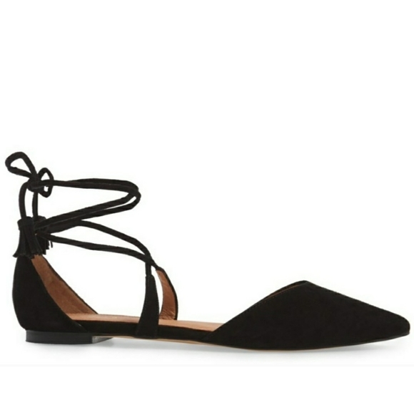 Halogen Black Suede Oliver Ankle Wrap 